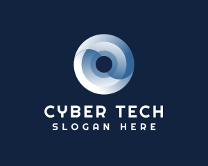 Digital Cyber Technology Letter O logo