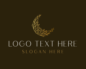 Floral Crescent Moon logo