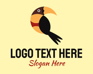 Feathers - Tropical Toucan Bird logo design