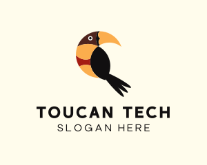 Tropical Toucan Bird logo design