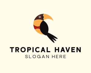 Tropical Toucan Bird logo design