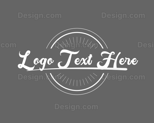 Retro Business Script Logo