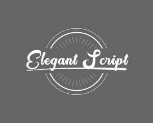 Retro Business Script logo design