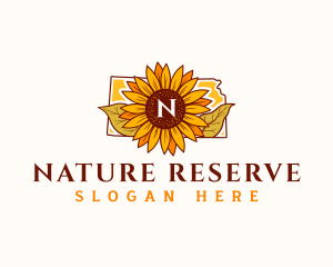 Kansas Floral Sunflower logo design