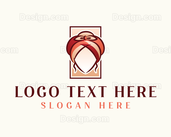 Woman Turban Fashion Logo