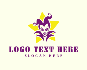 Carnival Jester Clown logo