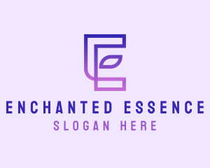 Monoline Gradient Letter E logo design