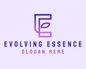 Monoline Gradient Letter E logo design