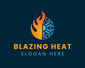 Gradient Heating Cooling logo design