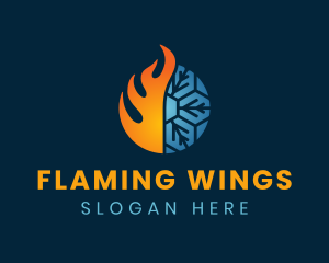 Gradient Heating Cooling logo design