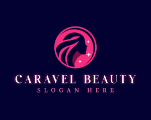 Woman Beauty Hair logo design