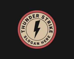 Thunder Electric Voltage Bolt logo design