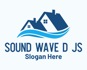 Residential House Waves logo design