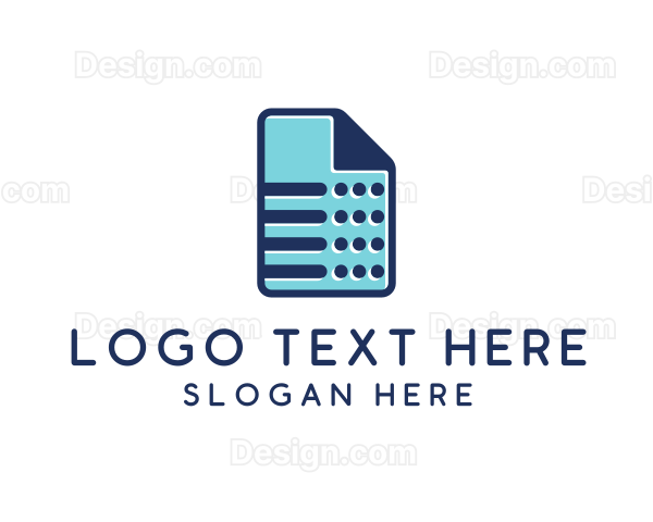 File Sheet Document Logo