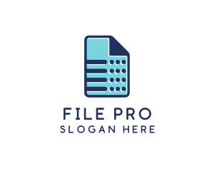 File Sheet Document logo design