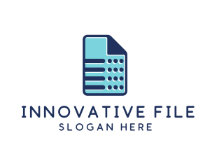 File Sheet Document logo design