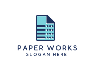 File Sheet Document logo design