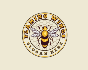 Organic Honey Bee logo design