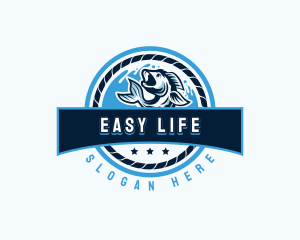 Ocean Fishing Restaurant logo design