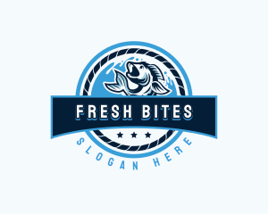 Ocean Fishing Restaurant logo design