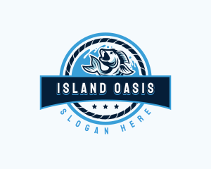 Ocean Fishing Restaurant logo design