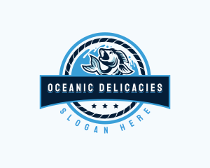 Ocean Fishing Restaurant logo design