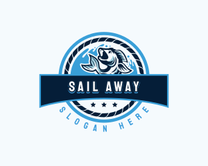 Ocean Fishing Restaurant logo design