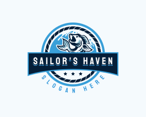 Ocean Fishing Restaurant logo design