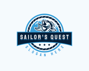 Ocean Fishing Restaurant logo design