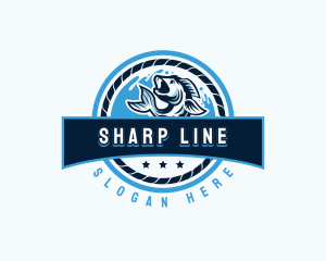 Ocean Fishing Restaurant logo design