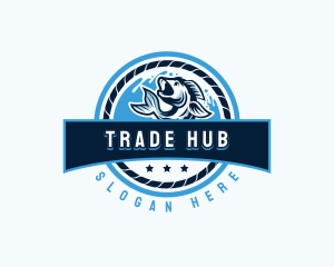 Ocean Fishing Restaurant logo design