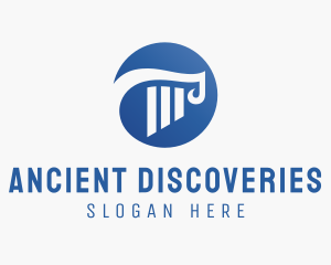 Ancient Column Pillar logo design