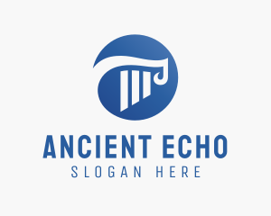 Ancient Column Pillar logo design