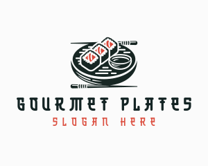 Gourmet Asian Sushi logo design