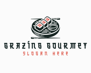 Gourmet Asian Sushi logo design