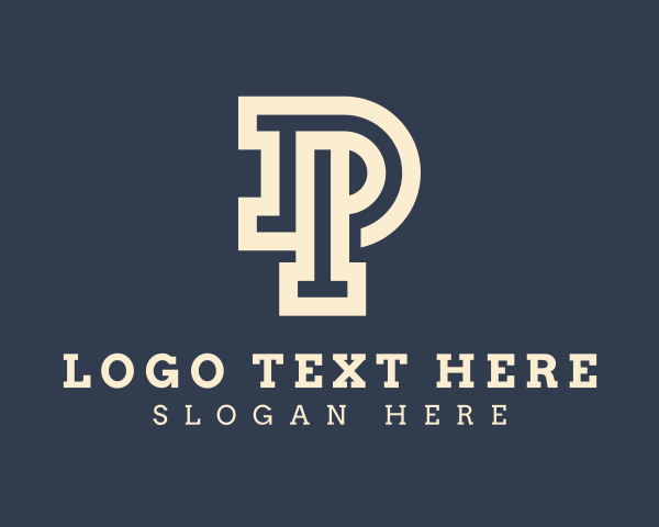 Letter Pd logo example 3