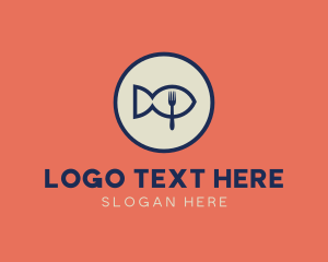 Fish Seafood Fork Plate logo