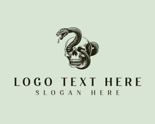 Skull Head Snake logo