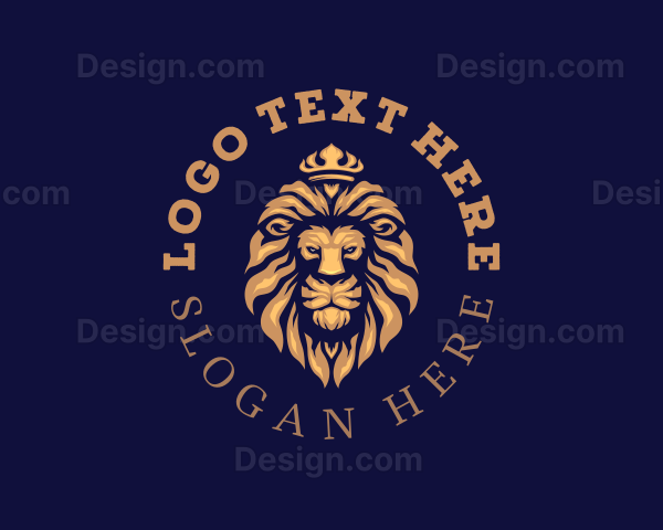 Luxury Lion Crown Logo