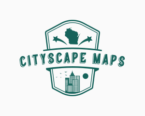 Wisconsin Country Map logo design