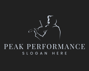 Violinist Musician Performer logo design