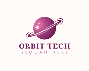 Star Planet Sphere Orbit logo design