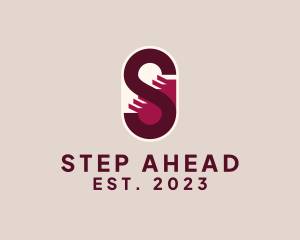 Staircase Steps Letter S logo design