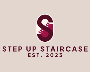 Staircase Steps Letter S logo design