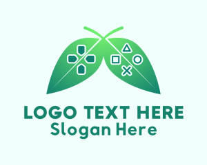 Symmetrical Gamepad Leaves logo