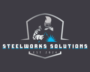 Welder Fabrication Ironwork logo design