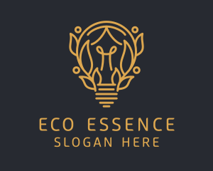 Eco Light Bulb  logo design