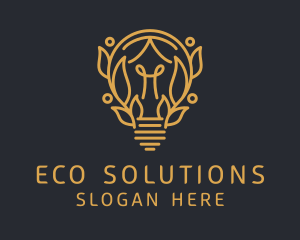 Eco Light Bulb  logo design