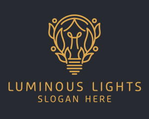 Eco Light Bulb  logo design