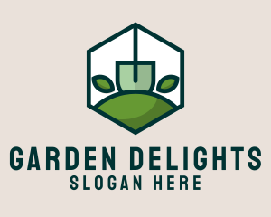 Hexagon Gardener Tool  logo design